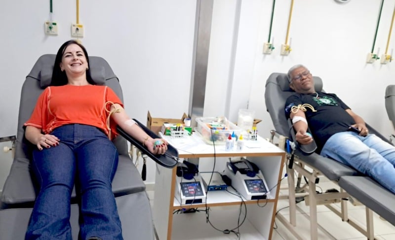 Funcionários do Saae de Volta Redonda doam sangue ao Hemonúcleo da cidade
