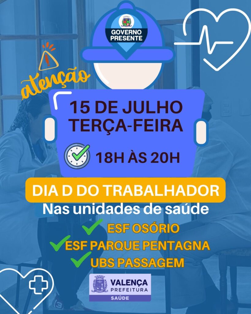 Valença realiza mais uma edição do Dia D do Trabalhador nesta terça-feira, 15 de julho