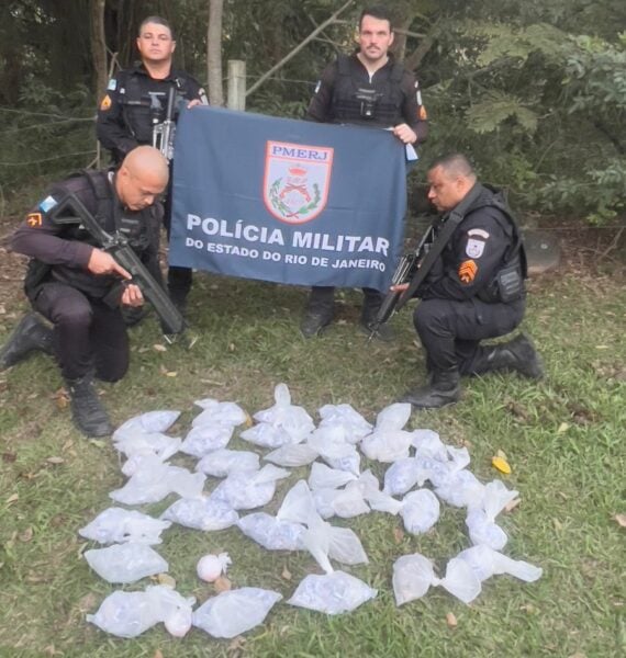 PM faz grande apreensão de drogas na Rodovia Lúcio Meira, em Barra do Piraí